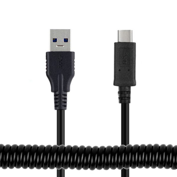 CY UC-080 USB-C Male to USB3.0 A Male Spring Cable Fashion