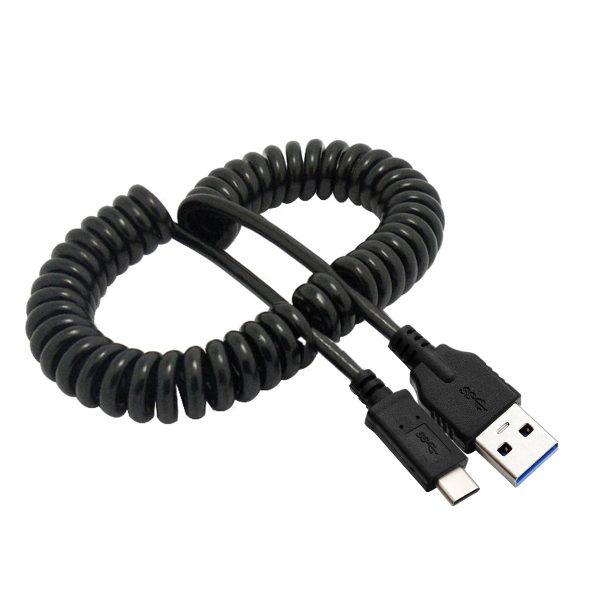 CY UC-080 USB-C Male to USB3.0 A Male Spring Cable Fashion