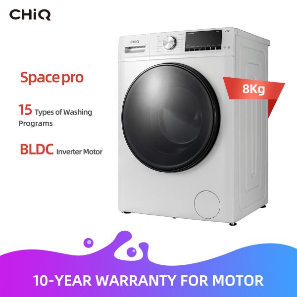 CHiQ CWF80BPW Front Load 8kg Washer 1400 rpm inverter washing machine with dryer automatic Online Hot Sale