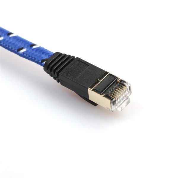 1.8M Woven Pattern CAT-7 10 Gigabit Ethernet Flat Patch Cable Supply