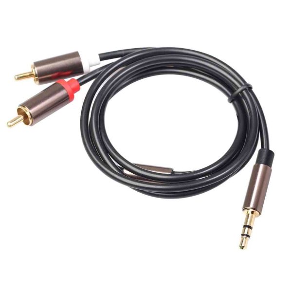 3.5mm Male to 2RCA Male Audio Cable 2 Meters For Discount